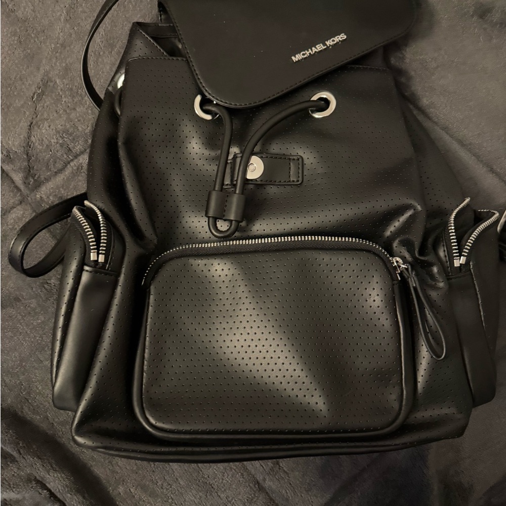 Michael Kors Black Men's Perforated Backpack